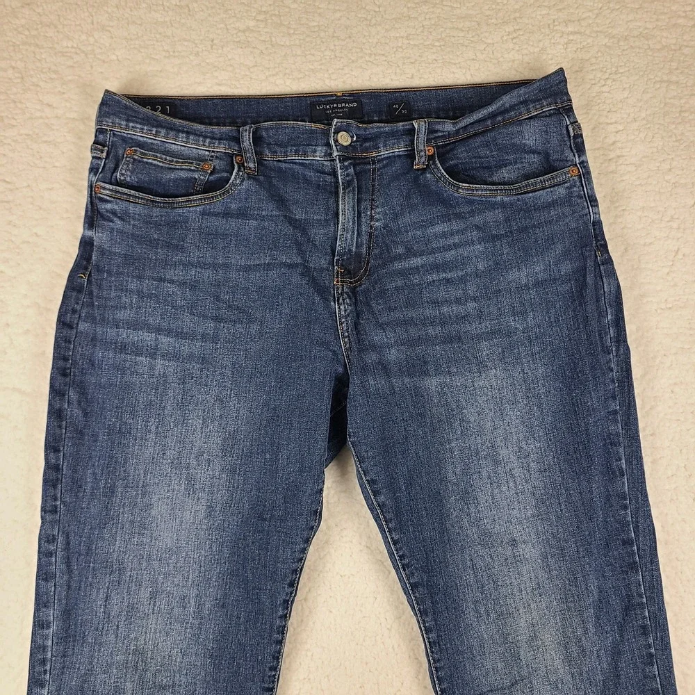 Lucky Brand Jeans‎ Mens 40x30 Blue 221 Straight Leg Dark Wash